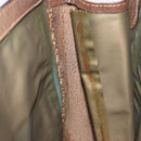 GUCCI PARFUMS GG Supreme Web Sherry Line Clutch Bag PVC Beige Gold Auth 194232-12