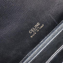 CELINE Shoulder Bag Leather Black Gold Auth 194233-18