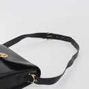 CELINE Shoulder Bag Leather Black Gold Auth 194233-8