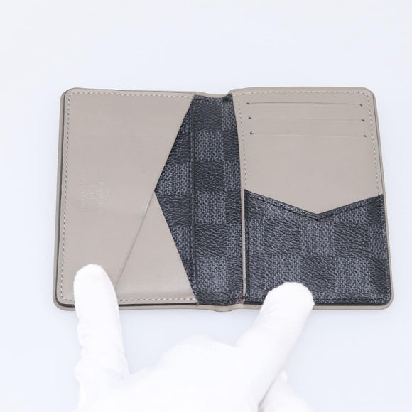 LOUIS VUITTON Damier Grafitte Organizer Dupoch Card Case N63256 LV Auth 194234A