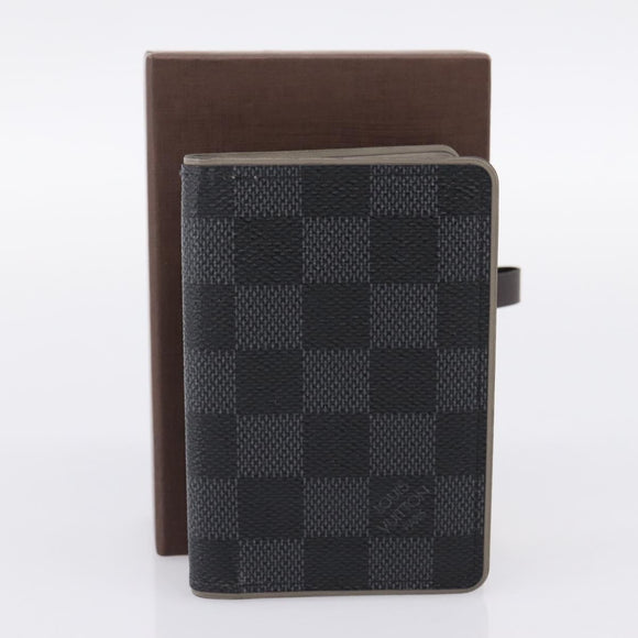 LOUIS VUITTON Damier Grafitte Organizer Dupoch Card Case N63256 LV Auth 194234A