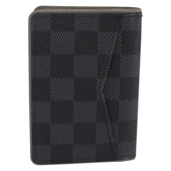 LOUIS VUITTON Damier Grafitte Organizer Dupoch Card Case N63256 LV Auth 194234A