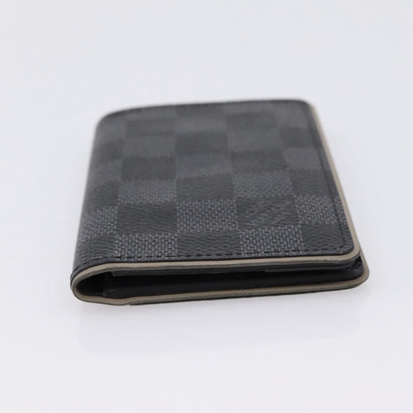 LOUIS VUITTON Damier Grafitte Organizer Dupoch Card Case N63256 LV Auth 194234A