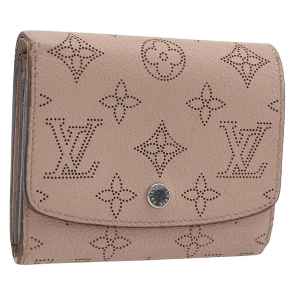 LOUIS VUITTON Mahina Portefeuille Iris Compact Wallet Pink M82757 Auth 194235A