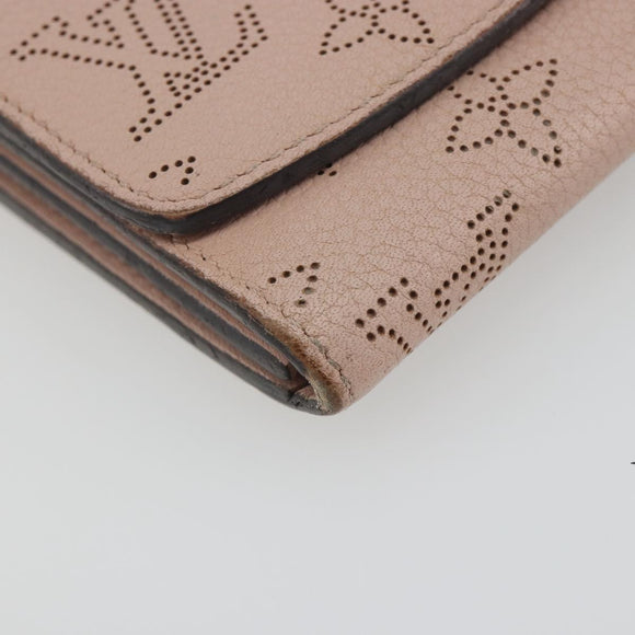 LOUIS VUITTON Mahina Portefeuille Iris Compact Wallet Pink M82757 Auth 194235A