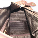 PRADA Hand Bag Nylon Brown Gold Auth 194238-20