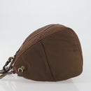 PRADA Hand Bag Nylon Brown Gold Auth 194238-5