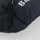 BALENCIAGA Body Bag Canvas Navy Silver Auth 194239-11