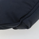 BALENCIAGA Body Bag Canvas Navy Silver Auth 194239-16