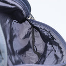 BALENCIAGA Body Bag Canvas Navy Silver Auth 194239-18