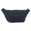 BALENCIAGA Body Bag Canvas Navy Silver Auth 194239-3