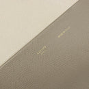 CELINE Vertical Cabas Small Hand Bag Calf Skin 2way White Gray gold Auth 194240-16