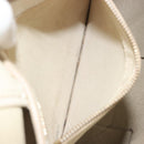 CELINE Vertical Cabas Small Hand Bag Calf Skin 2way White Gray gold Auth 194240-21
