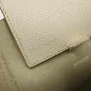 CELINE Vertical Cabas Small Hand Bag Calf Skin 2way White Gray gold Auth 194240-22