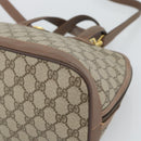 GUCCI GG Supreme Shoulder Bag PVC 2way Beige Gold 000 123 6004 Auth 194241-12
