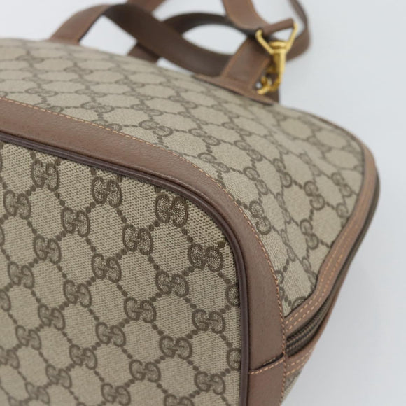 GUCCI GG Supreme Shoulder Bag PVC 2way Beige Gold 000 123 6004 Auth 194241