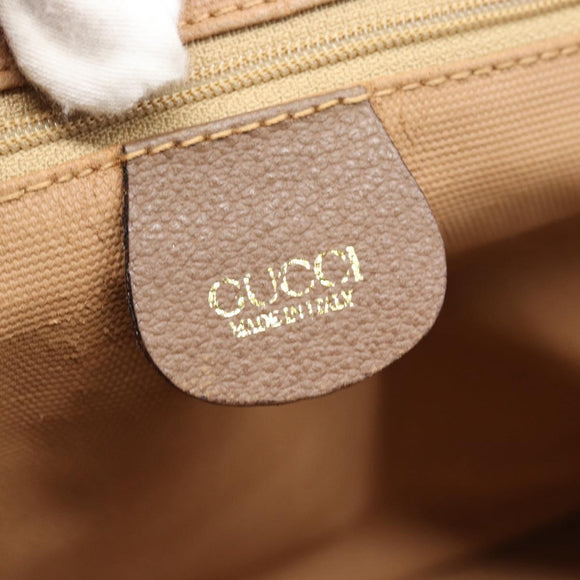 GUCCI GG Supreme Shoulder Bag PVC 2way Beige Gold 000 123 6004 Auth 194241