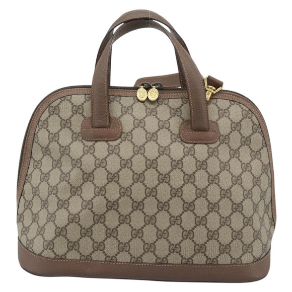 GUCCI GG Supreme Shoulder Bag PVC 2way Beige Gold 000 123 6004 Auth 194241