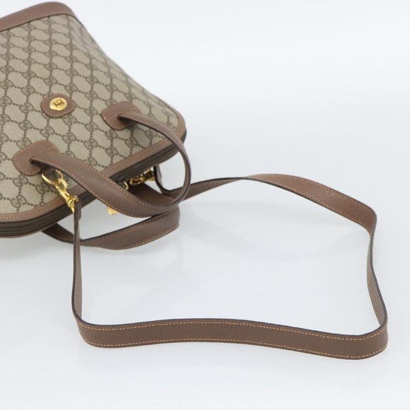 GUCCI GG Supreme Shoulder Bag PVC 2way Beige Gold 000 123 6004 Auth 194241