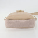 Salvatore Ferragamo Gancini Shoulder Bag Leather Pink Gold Auth 194244A-5