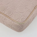Salvatore Ferragamo Gancini Shoulder Bag Leather Pink Gold Auth 194244A-17