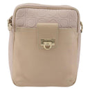 Salvatore Ferragamo Gancini Shoulder Bag Leather Pink Gold Auth 194244A-13