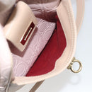 Salvatore Ferragamo Gancini Shoulder Bag Leather Pink Gold Auth 194244A-23
