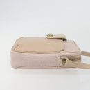 Salvatore Ferragamo Gancini Shoulder Bag Leather Pink Gold Auth 194244A-3