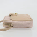 Salvatore Ferragamo Gancini Shoulder Bag Leather Pink Gold Auth 194244A-4