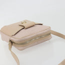 Salvatore Ferragamo Gancini Shoulder Bag Leather Pink Gold Auth 194244A-6