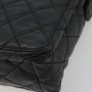 CHANEL Matelasse Tote Bag Patent Leather Black Gold CC Auth 194245-14
