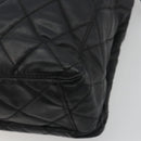 CHANEL Matelasse Tote Bag Patent Leather Black Gold CC Auth 194245-16