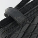 CHANEL Matelasse Tote Bag Patent Leather Black Gold CC Auth 194245-9