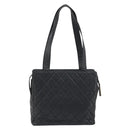 CHANEL Matelasse Tote Bag Patent Leather Black Gold CC Auth 194245-2
