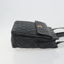 CHANEL Matelasse Tote Bag Patent Leather Black Gold CC Auth 194245-3