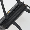 CHANEL Matelasse Tote Bag Patent Leather Black Gold CC Auth 194245-6