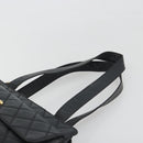 CHANEL Matelasse Tote Bag Patent Leather Black Gold CC Auth 194245-8