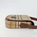 Burberrys Nova Check Shoulder Bag PVC Beige Gold Auth 194246-3