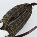 FENDI Zucca Canvas Hand Bag Brown Black Auth 194247-6