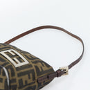 FENDI Zucca Canvas Hand Bag Brown Black Auth 194247-14