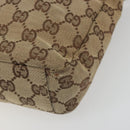 GUCCI GG Canvas Shoulder Bag Beige Silver 35098 Auth 194248-15
