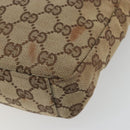GUCCI GG Canvas Shoulder Bag Beige Silver 35098 Auth 194248-17