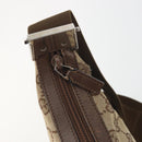 GUCCI GG Canvas Shoulder Bag Beige Silver 35098 Auth 194248-20