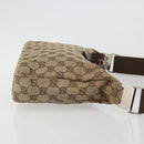 GUCCI GG Canvas Shoulder Bag Beige Silver 35098 Auth 194248-3