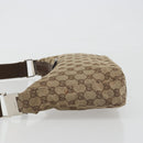 GUCCI GG Canvas Shoulder Bag Beige Silver 35098 Auth 194248-4