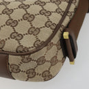 GUCCI GG Canvas Shoulder Bag Beige Gold 92736 Auth 194249V-10