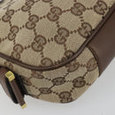 GUCCI GG Canvas Shoulder Bag Beige Gold 92736 Auth 194249V-11
