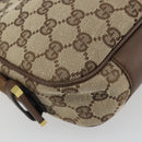 GUCCI GG Canvas Shoulder Bag Beige Gold 92736 Auth 194249V-13