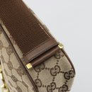 GUCCI GG Canvas Shoulder Bag Beige Gold 92736 Auth 194249V-14