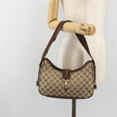 GUCCI GG Canvas Shoulder Bag Beige Gold 92736 Auth 194249V-23